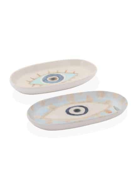 Oval Serving Plate, New Ceramic, Amulet, Set of 2, 29 cm