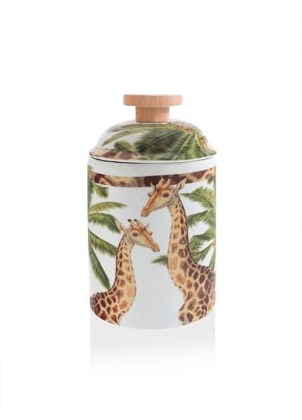 1.2 Lt. Giraffe Spice Jar, Bone Porcelain, Monreve