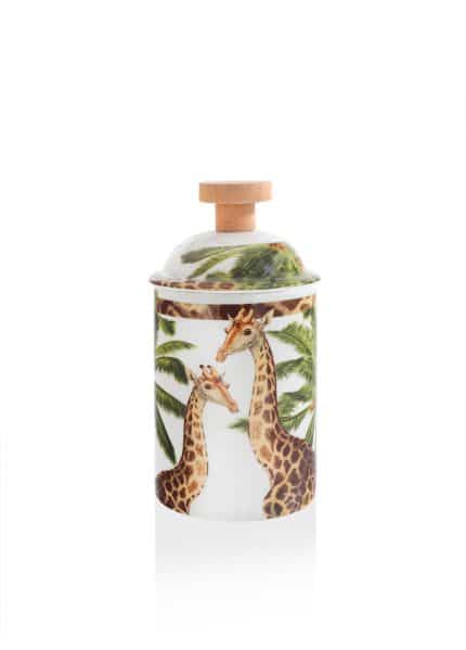 0.55 Lt. Giraffe Spice Jar, Bone Porcelain, Monreve