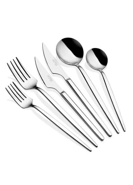 Cutlery Set, 18/10 Stainless Steel, Set of 36, Silver