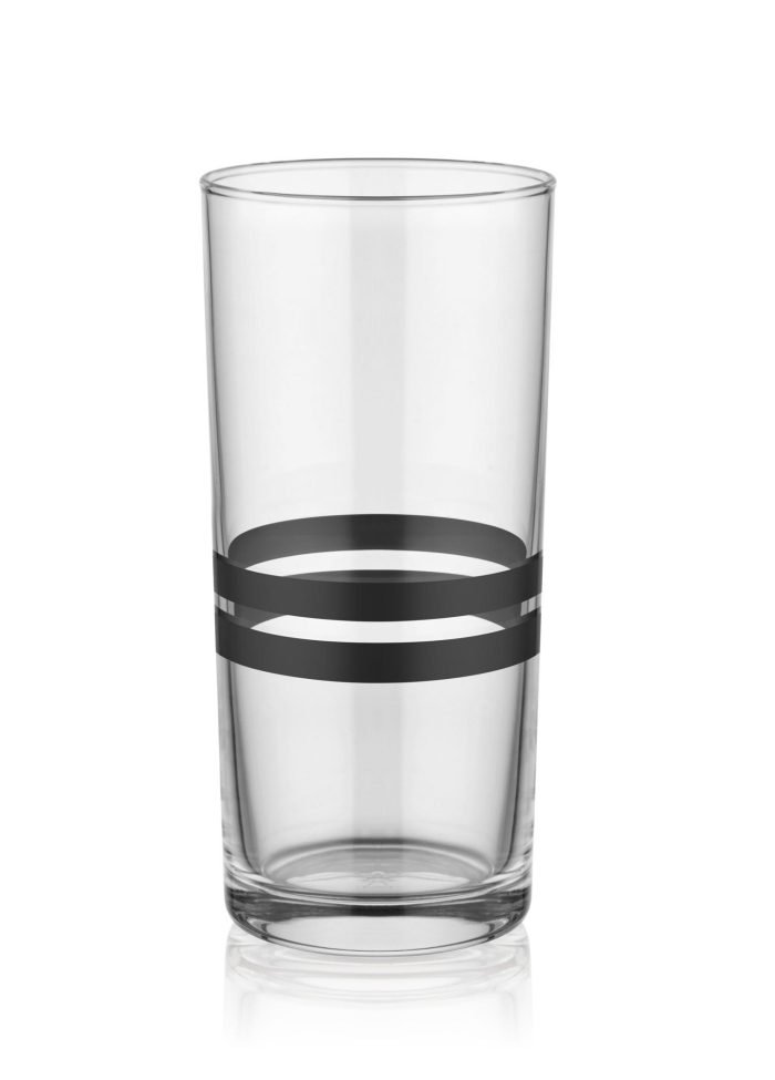 Raki Glass, Dark, Set of 6, Black