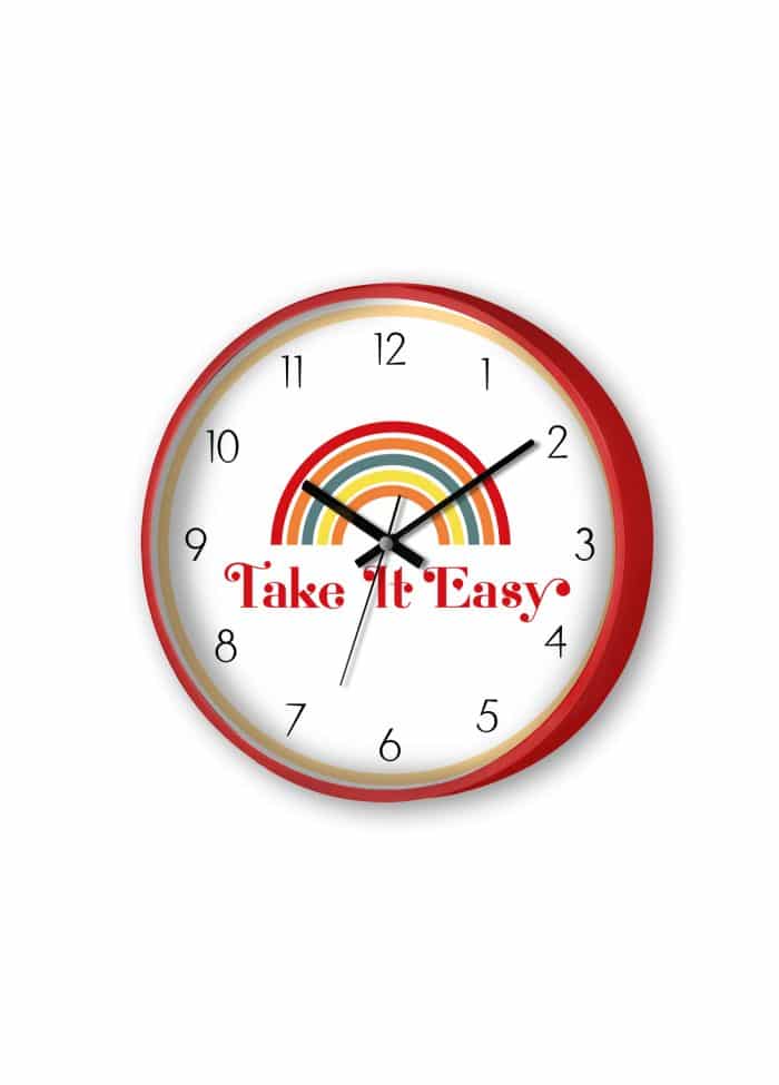 Take It Easy, Wall Clock, Plastic and Glass, Hype, 30 cm