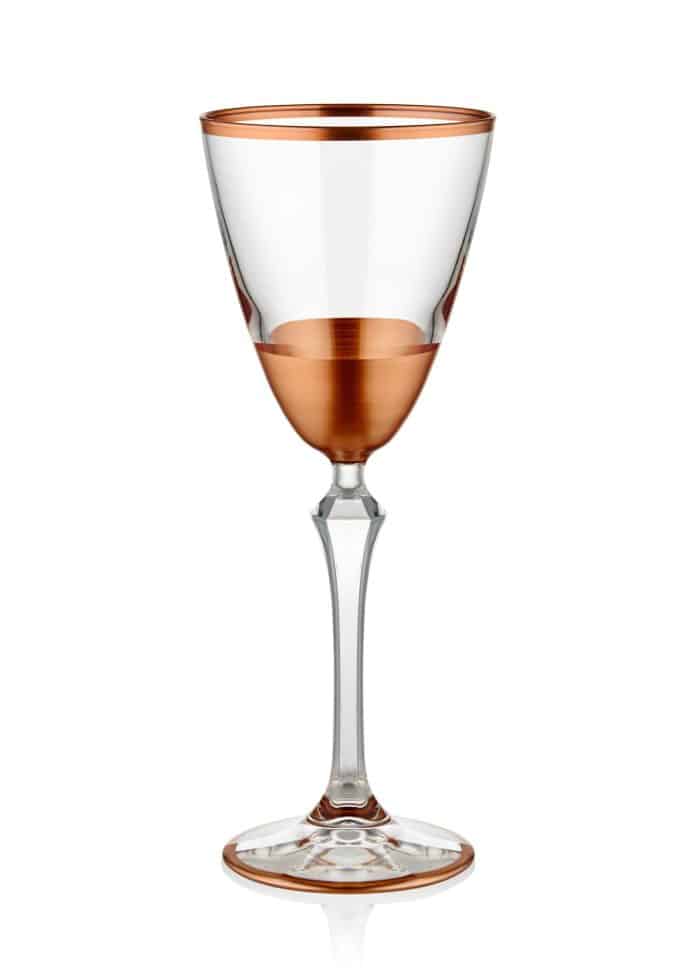 Wine Glass, Glam, Set of 6, Copper