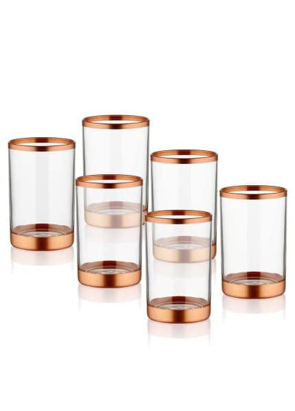 Glam Small Water Glass - Turkish Coffee Side – Rose Gold