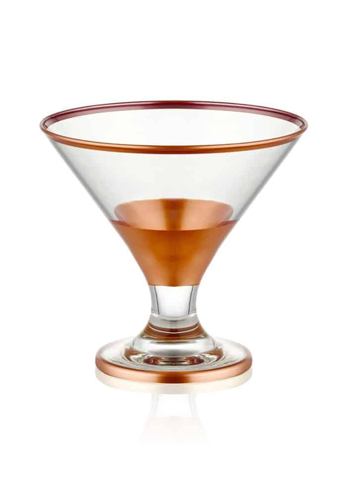 Ice Cream Bowl, Glass, Glam, Set of 6, 11 cm, Copper