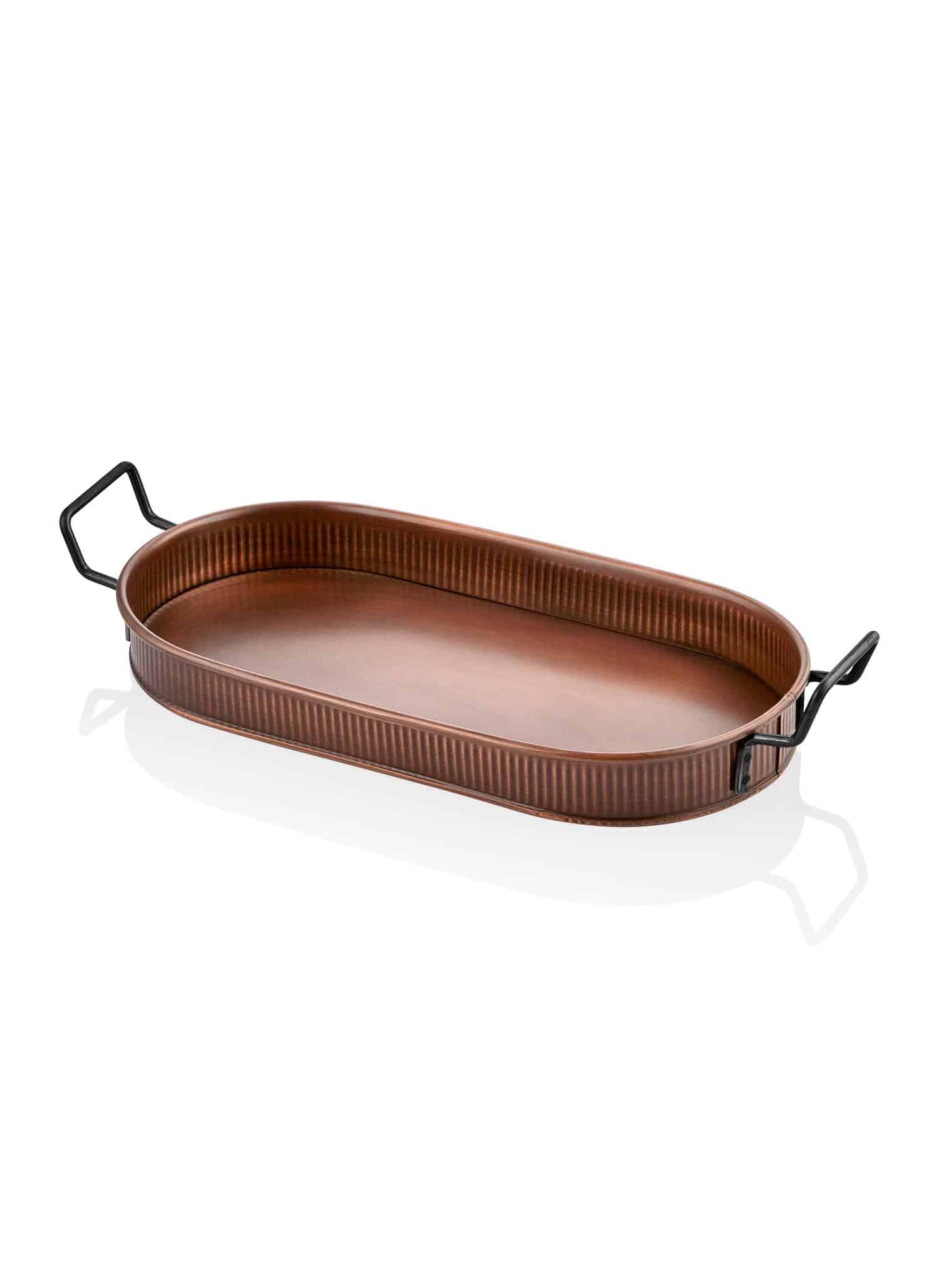 Serving Tray, Galvanized Steel, 54x23 cm, Copper