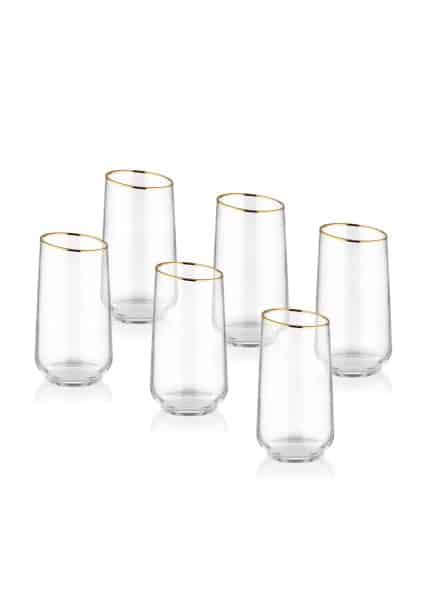 Wine Glass, Gina, Set of 6, Gold