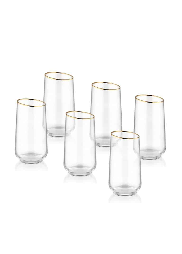 Wine Glass, Gina, Set of 6, Gold