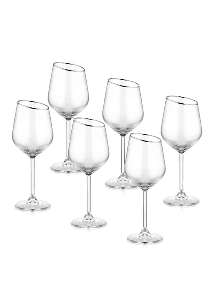 Wine Glass, Gina, Set of 6, Silver