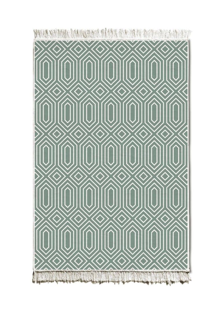 Double-Sided Rug, Cotton & Polyester Blend, 120x180 cm