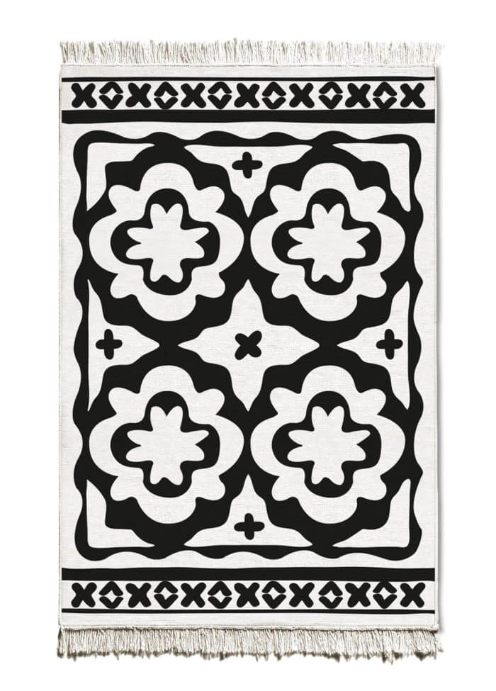 Double-Sided Rug, Cotton & Polyester Blend, 120x180 cm