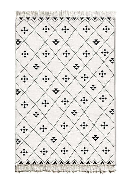 Double-Sided Rug, Cotton & Polyester Blend, 120x180 cm