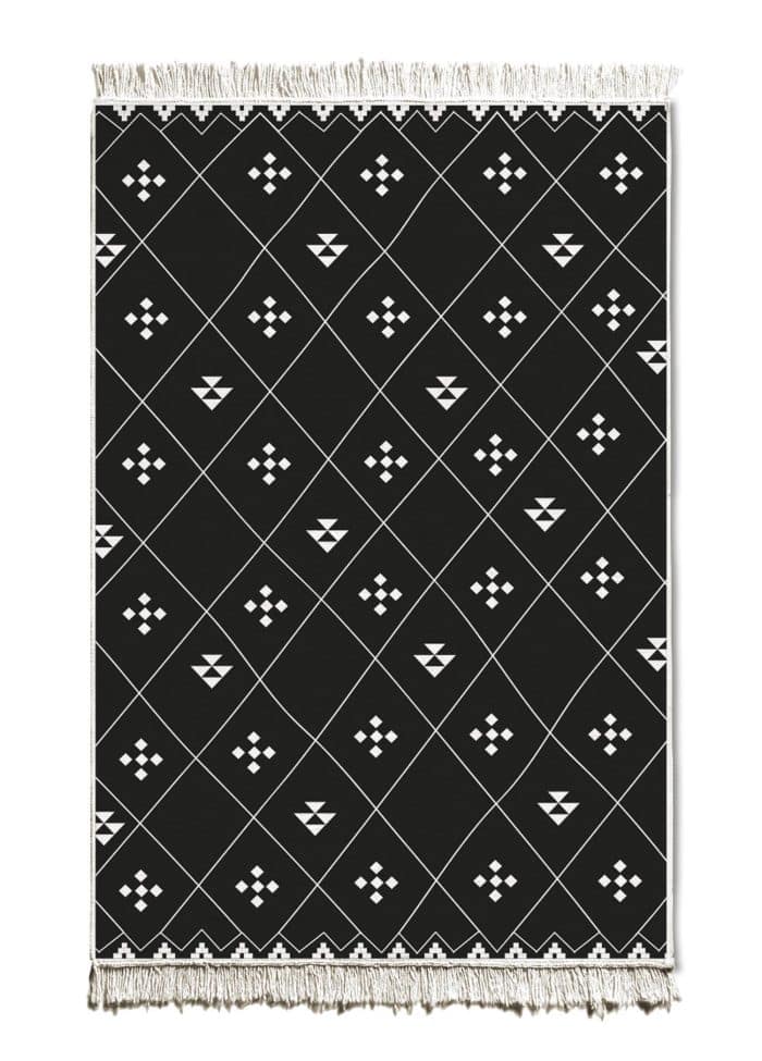 Double-Sided Rug, Cotton & Polyester Blend, 120x180 cm