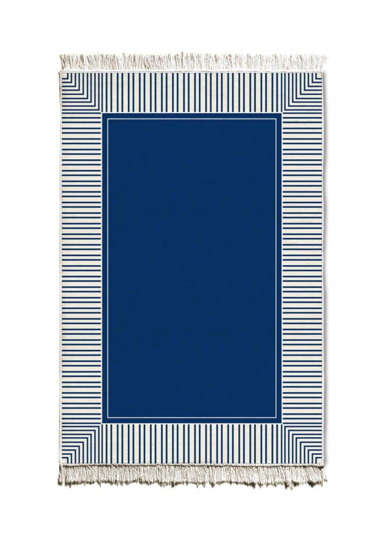 Double-Sided Rug, Cotton & Polyester Blend, 80x120 cm