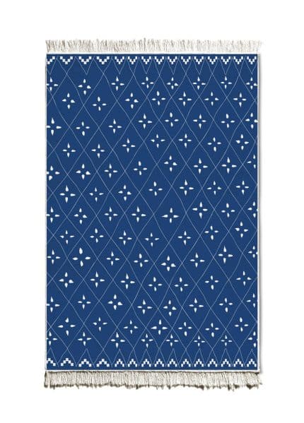 Double-Sided Rug, Cotton & Polyester Blend, 120x180 cm