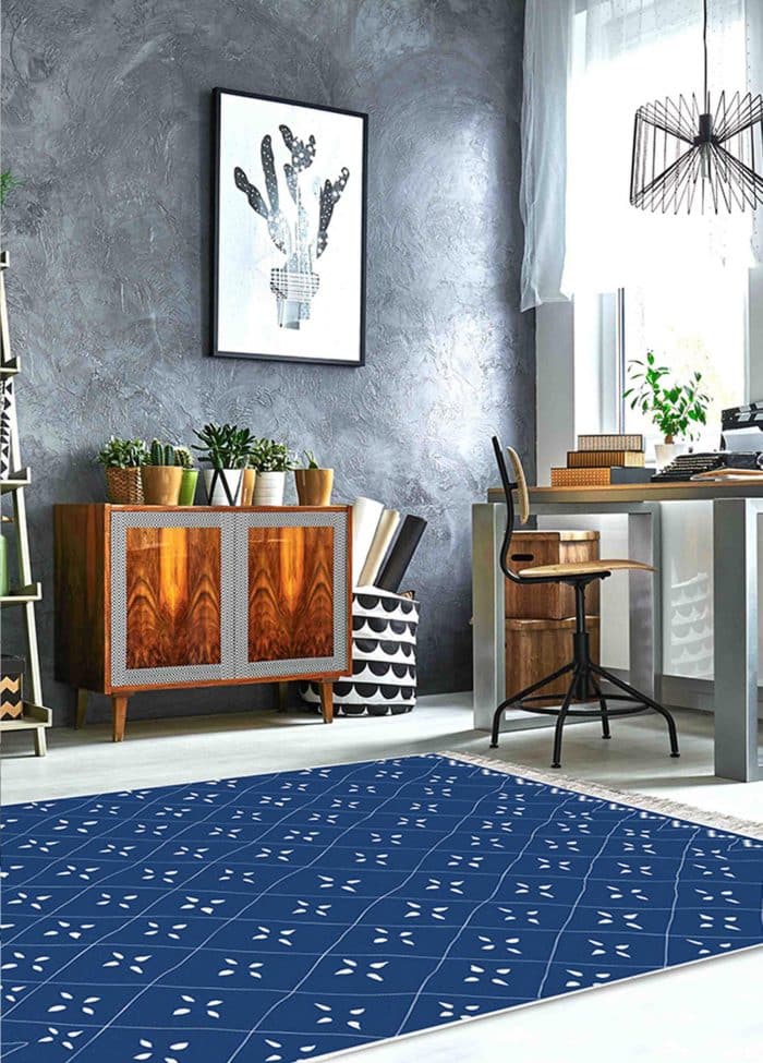 Double-Sided Rug, Cotton & Polyester Blend, 120x180 cm