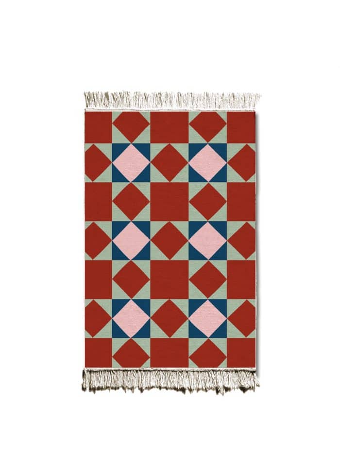 Double-Sided Rug, Cotton & Polyester Blend, 60x90 cm image