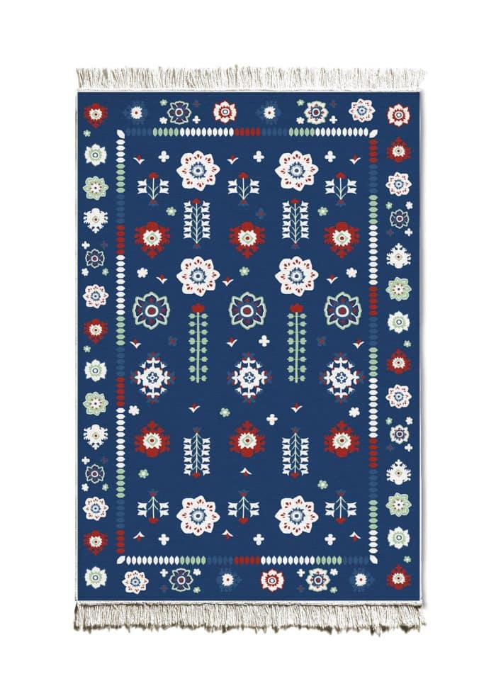 Double-Sided Rug, Cotton & Polyester Blend, 120x180 cm image