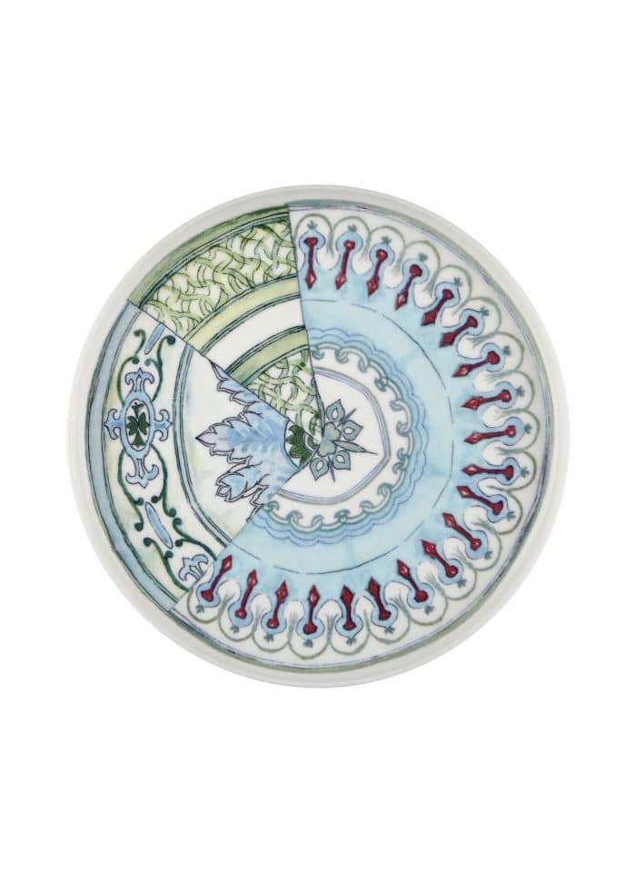 Dinner Plate, Bone Porcelain, Kintsugi, Set of 6, 24 cm