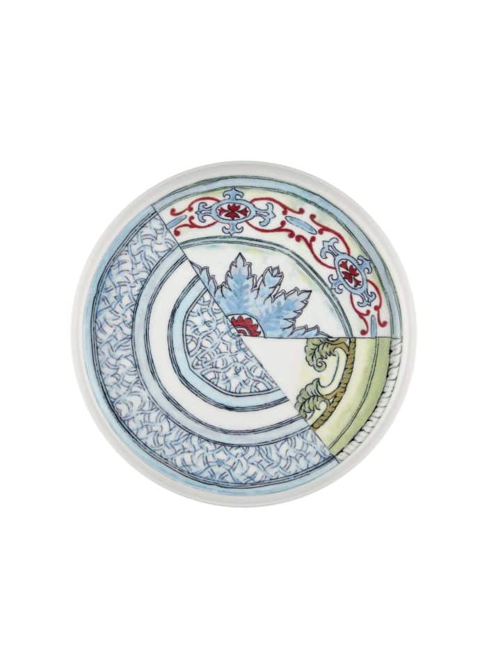 Dessert Plate, Bone Porcelain, Kintsugi, Set of 6, 20 cm