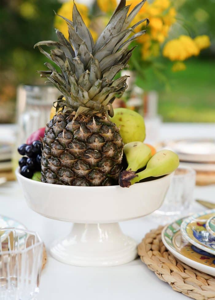 Fruit Bowl with Stand, New Ceramic, Limoncello, 23 cm