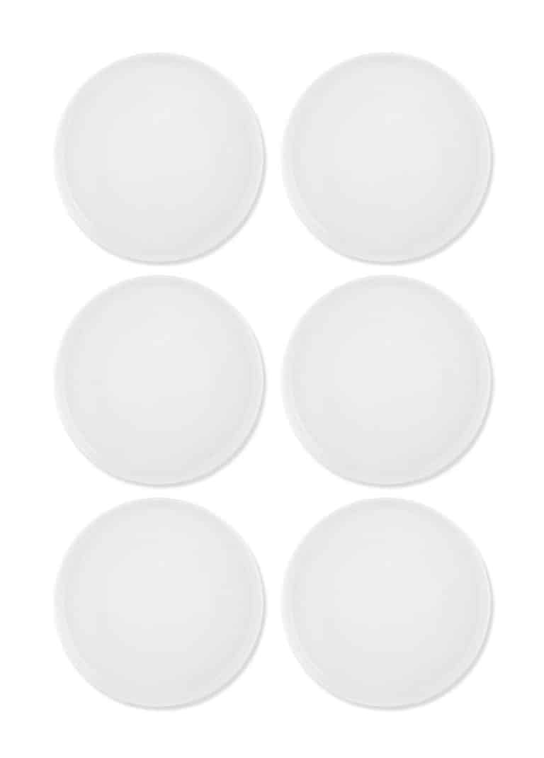 Dinner Plate, Bone Porcelain, Luz, Set of 6, 25 cm, White