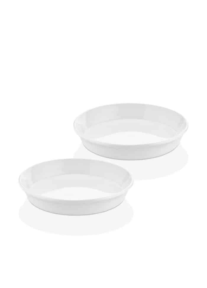 Deep Plate, Bone Porcelain, Luz, Set of 2, 18 cm, White