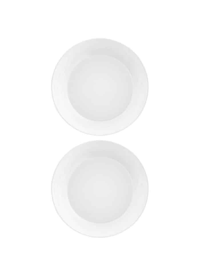 Deep Plate, Bone Porcelain, Luz, Set of 2, 18 cm, White