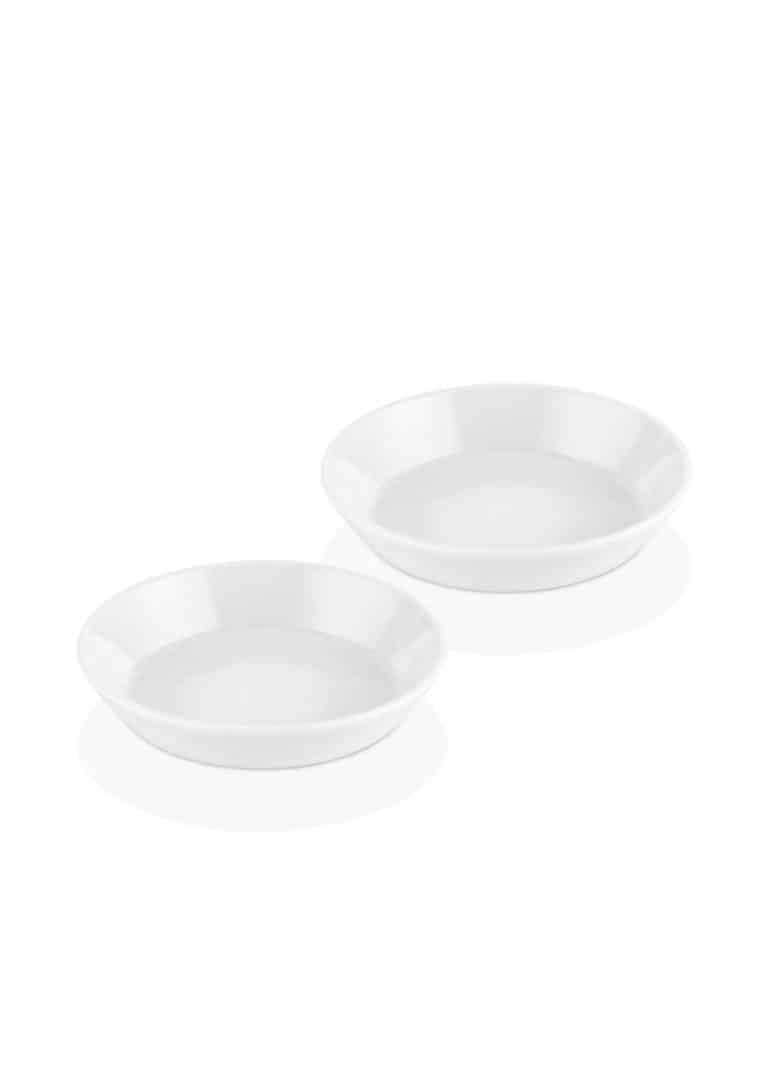 Deep Plate, Bone Porcelain, Luz, Set of 2, 15 cm, White