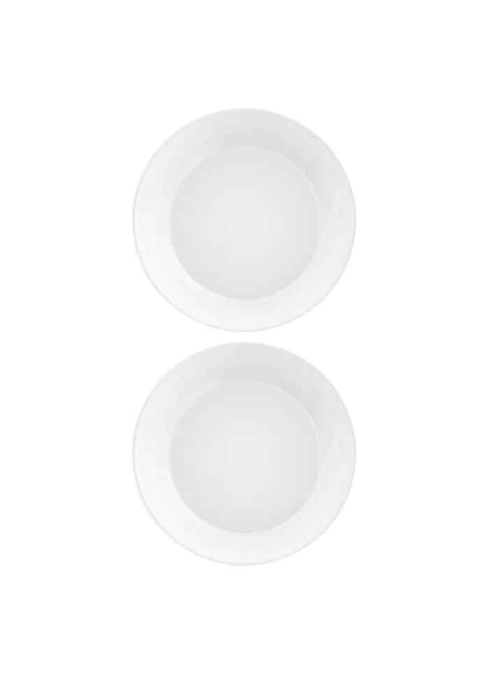 Deep Plate, Bone Porcelain, Luz, Set of 2, 15 cm, White