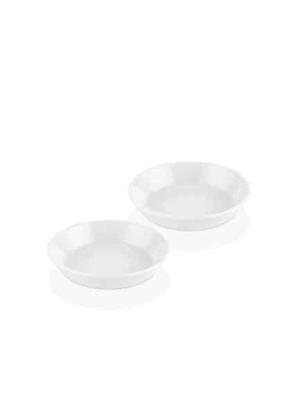 Deep Plate, Bone Porcelain, Luz, Set of 2, 13 cm, White