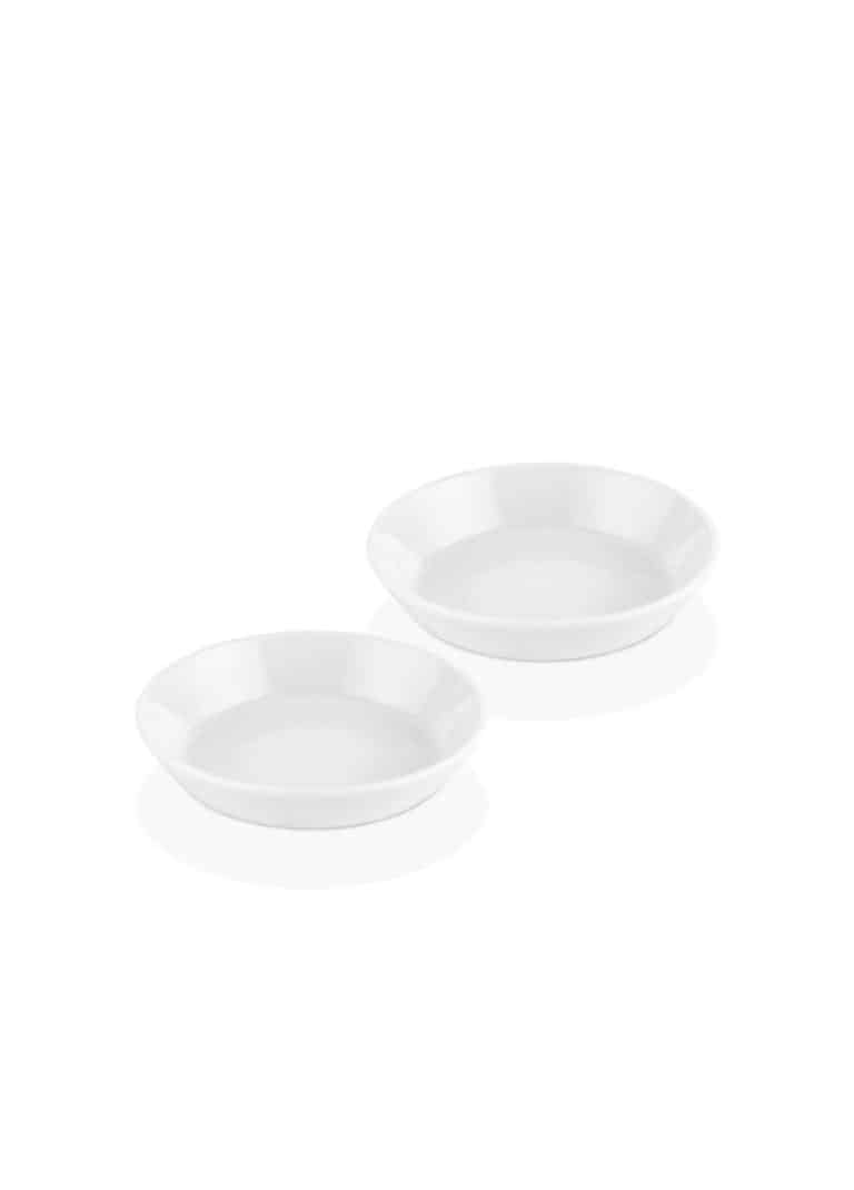 Deep Plate, Bone Porcelain, Luz, Set of 2, 13 cm, White