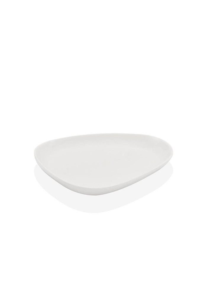 Serving Plate, Bone Porcelain, Luz, 19x17 cm, White