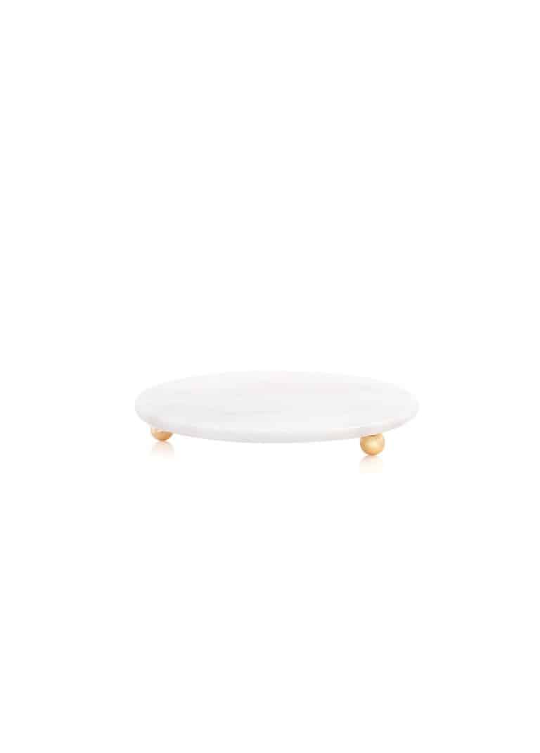 Cake Stand, Marble, Marbre, 25 cm, White