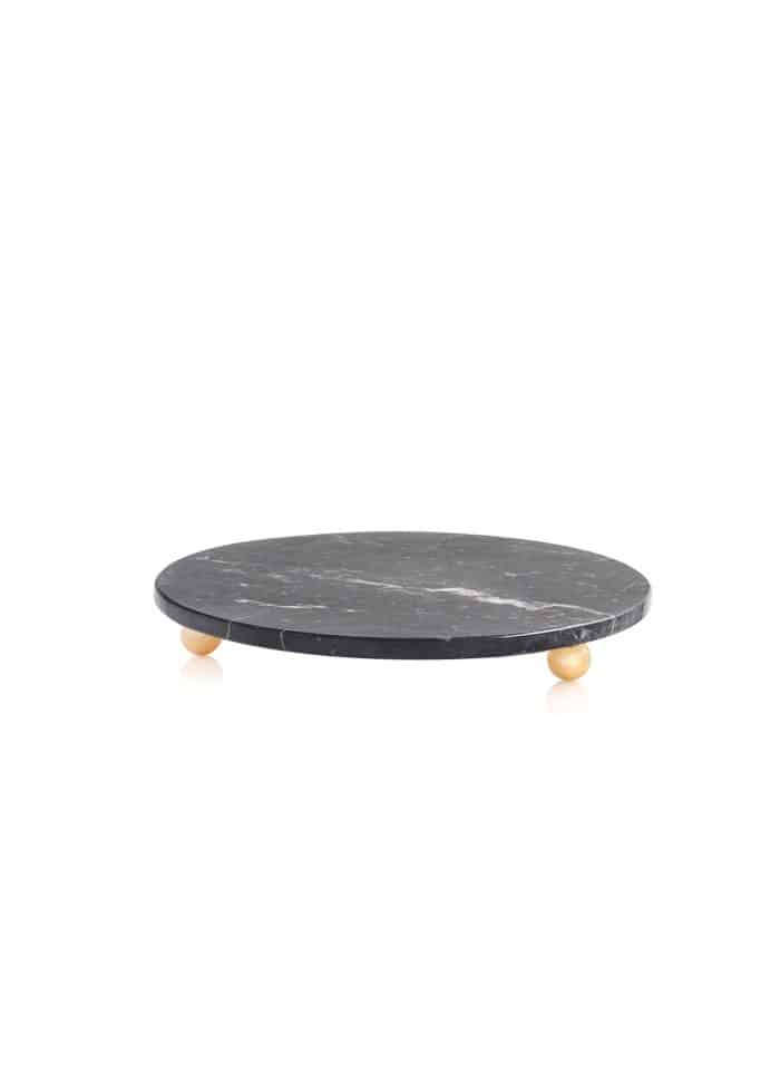 Cake Stand, Marble, Marbre, 28 cm, Black