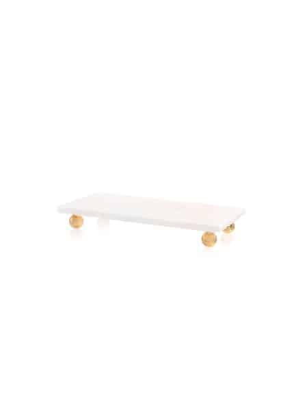 Serving Stand, Marble, Marbre, 25x12 cm, White