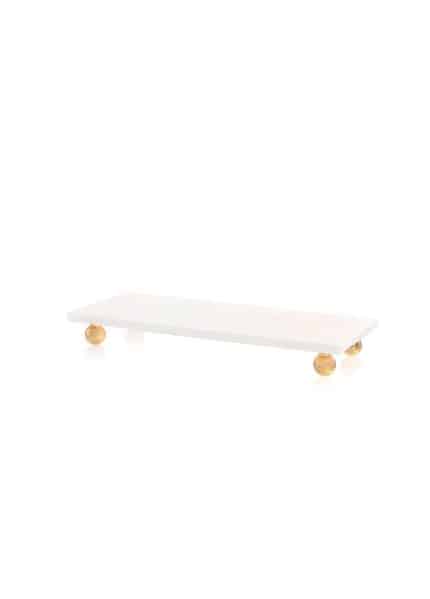 Serving Stand, Marble, Marbre, 30x15 cm, White