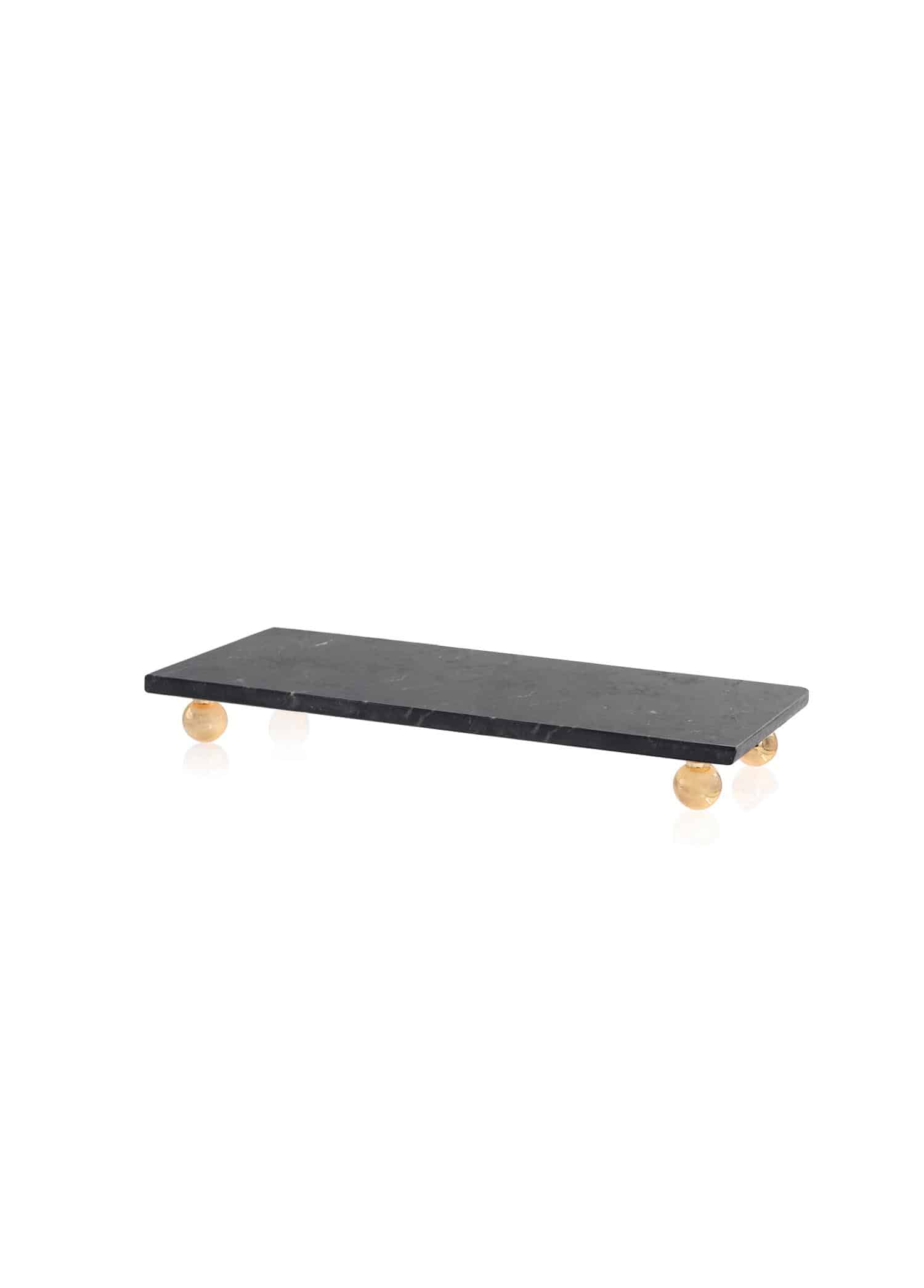 Serving Stand, Marble, Marbre, 30x15 cm, Black