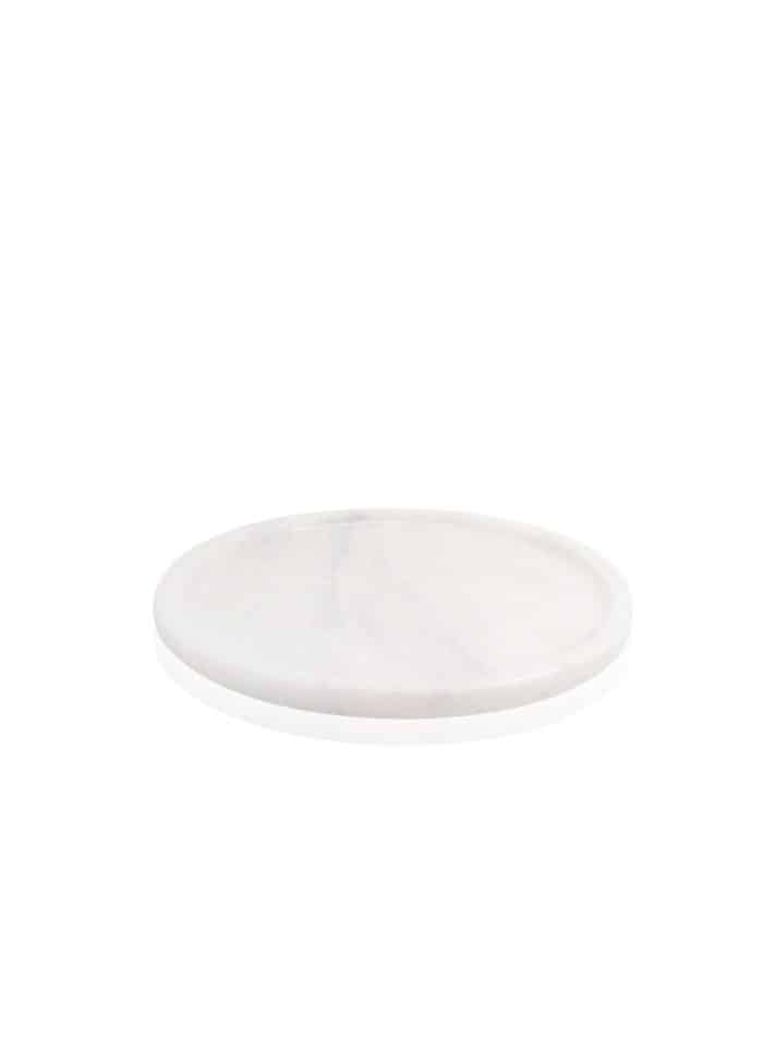 Serving Tray, Marble, Marbre, 28 cm, White