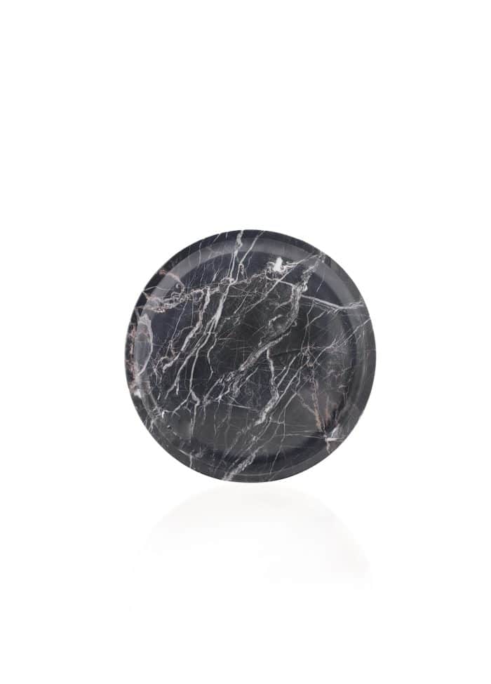 Serving Tray, Marble, Marbre, 28 cm, Black