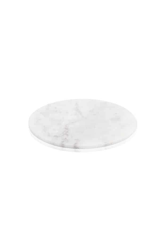 Serving Tray, Marble, Marbre, 25 cm, White