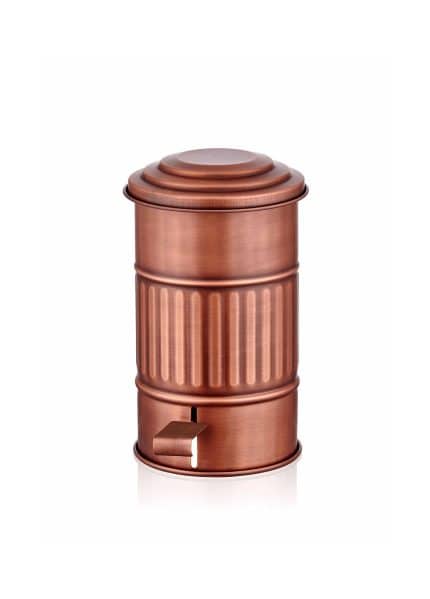 5 Lt. Trash Can, Galvanized Steel, Copper