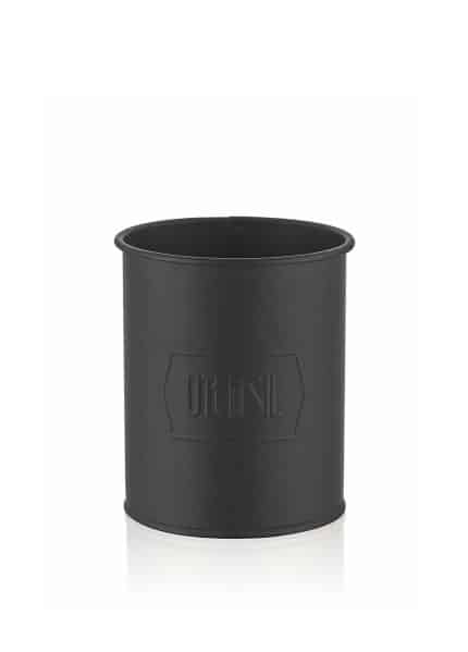 Utensil Holder Set of 2, Galvanized Steel, Black