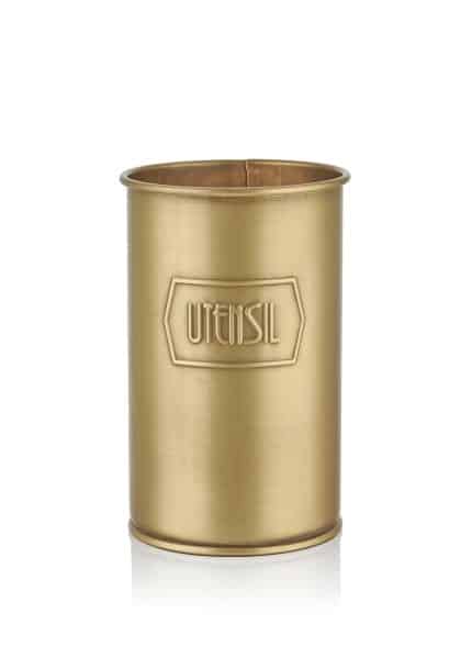 Utensil Holder, Galvanized Steel, 11 cm, Gold