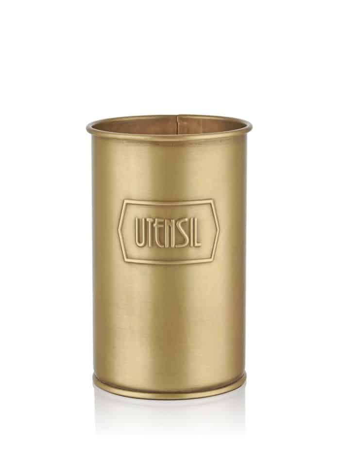 Utensil Holder, Galvanized Steel, 11 cm, Gold