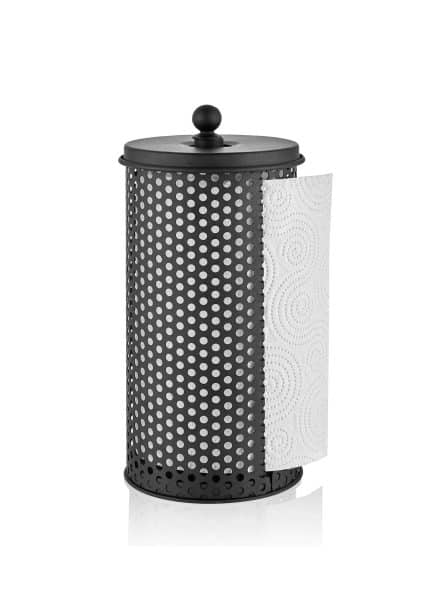 Paper Towel Holder, Galvanized Steel, Black