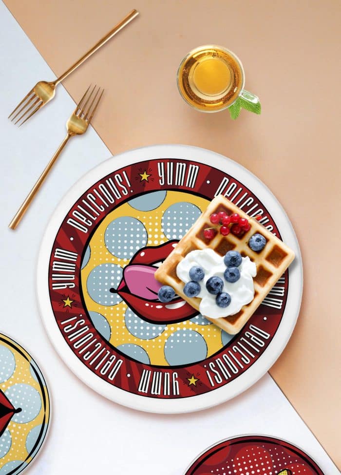 Dinner Plate, New Ceramic, Pop Art, 30 cm