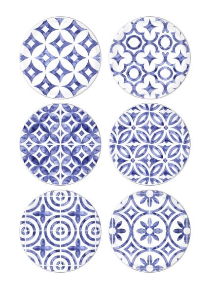 Dinner Plate, Ceramic, Riviera, Set of 6, 26 cm