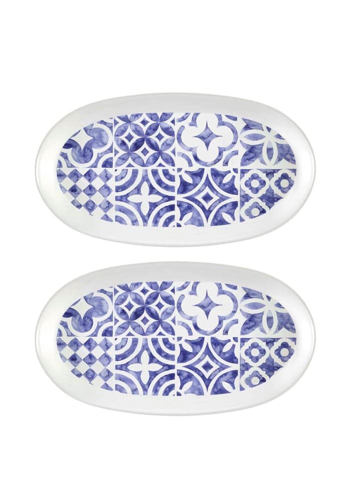 Oval Serving Plate, Ceramic, Riviera, 29 cm