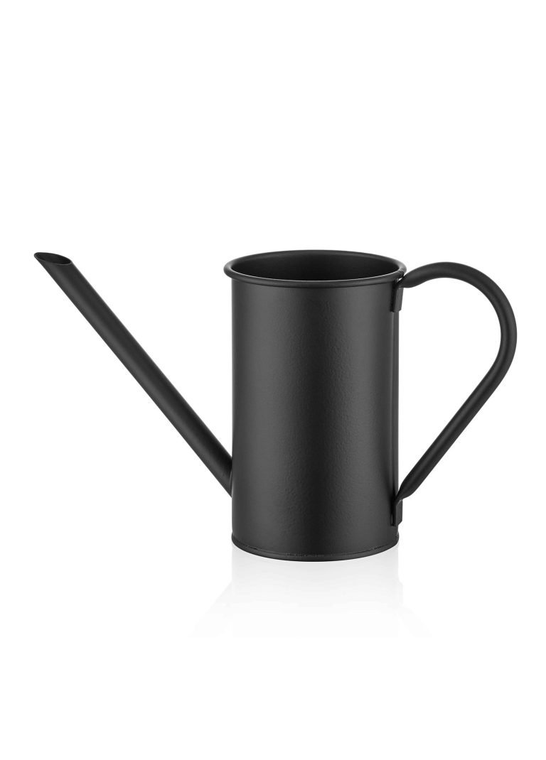 1.5 Lt. Watering Can, Galvanized Steel, Black